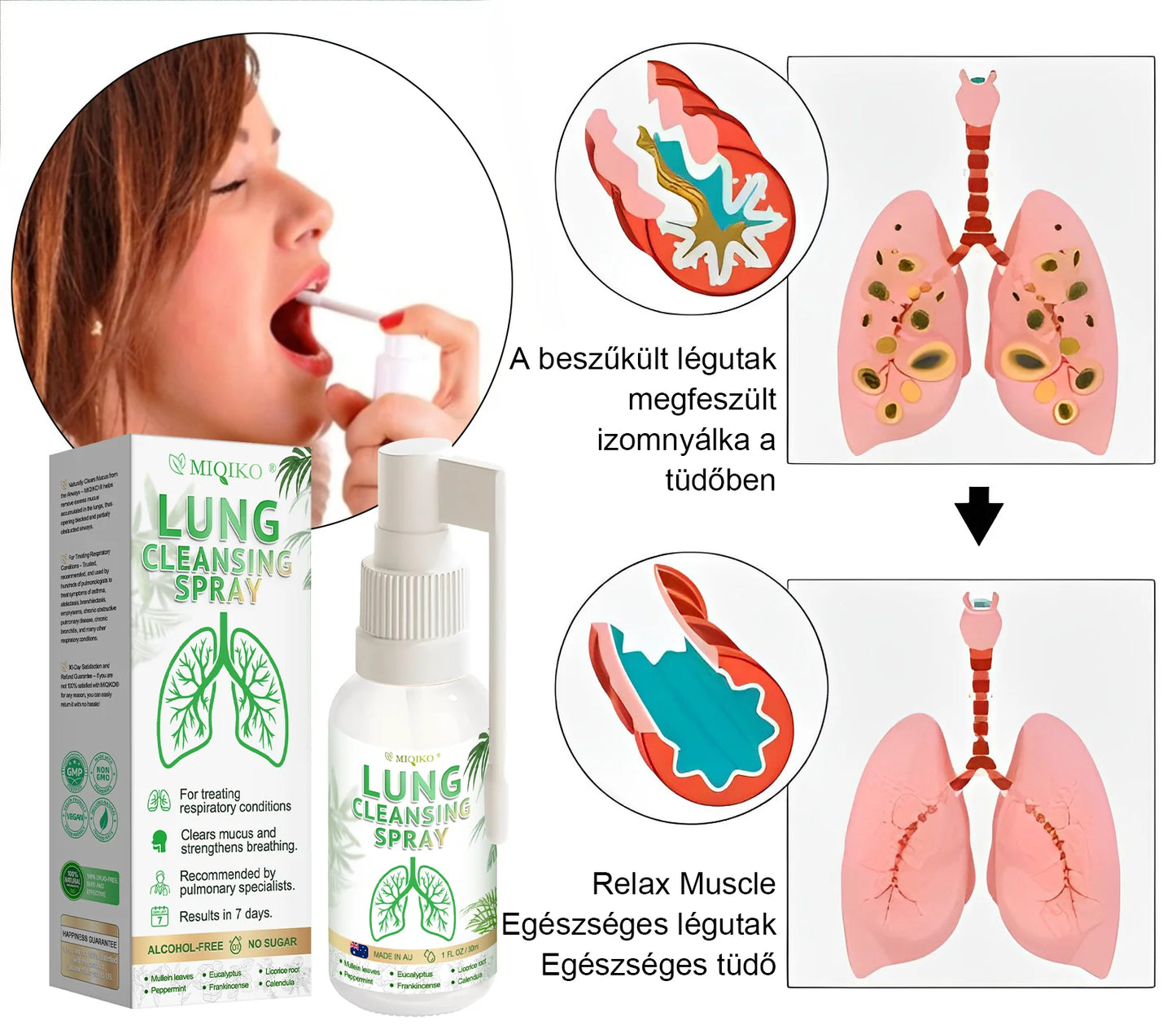 👨‍⚕️𝐌𝐈𝐐𝐈𝐊𝐎® Spray limpiador pulmonar avanzado