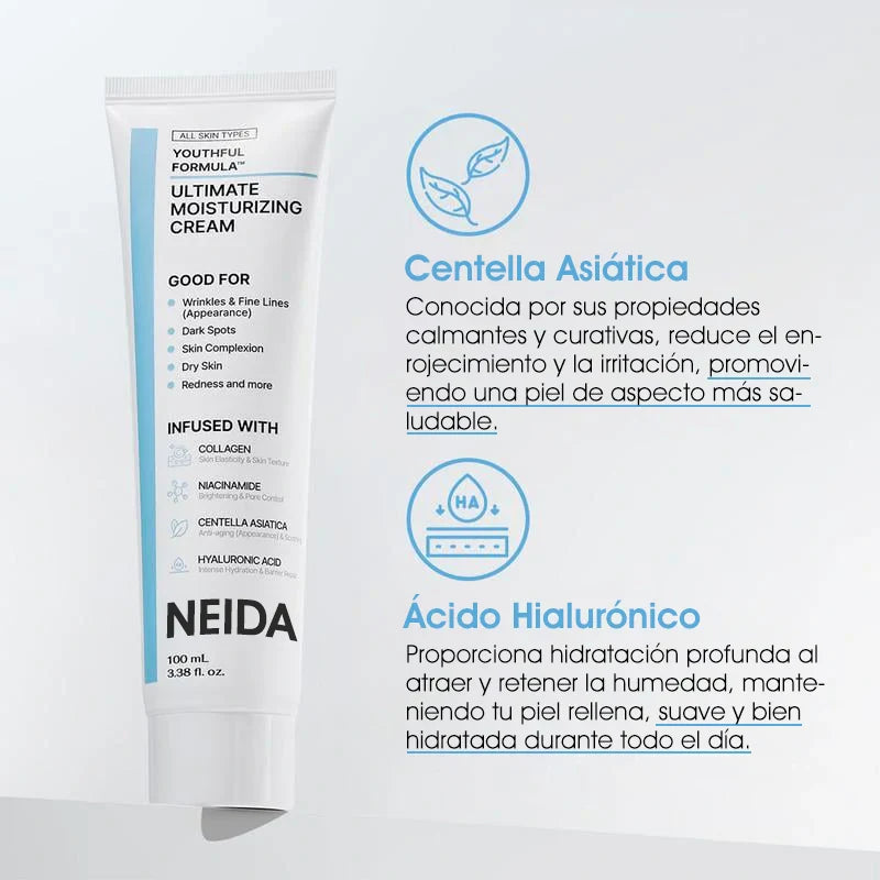 🎉Gran Oferta: 49% de Descuento🎉 Crema Hidratante Suprema NEIDA Youthful Formula